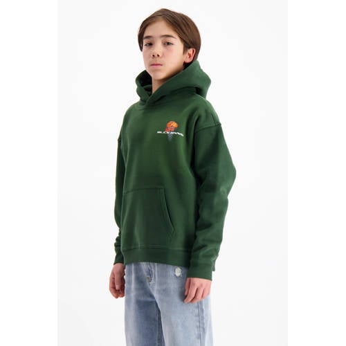 BLACK BANANAS hoodie met backprint groen afbeelding