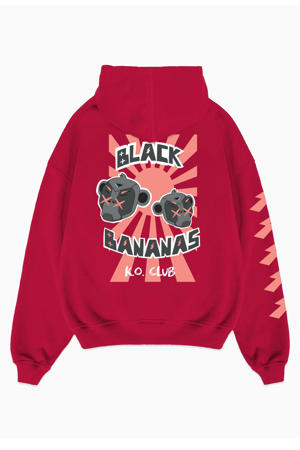hoodie met backprint rood