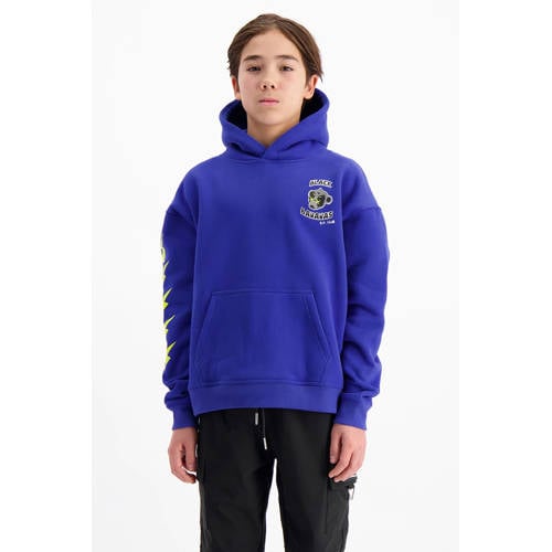 BLACK BANANAS hoodie met backprint blauw afbeelding
