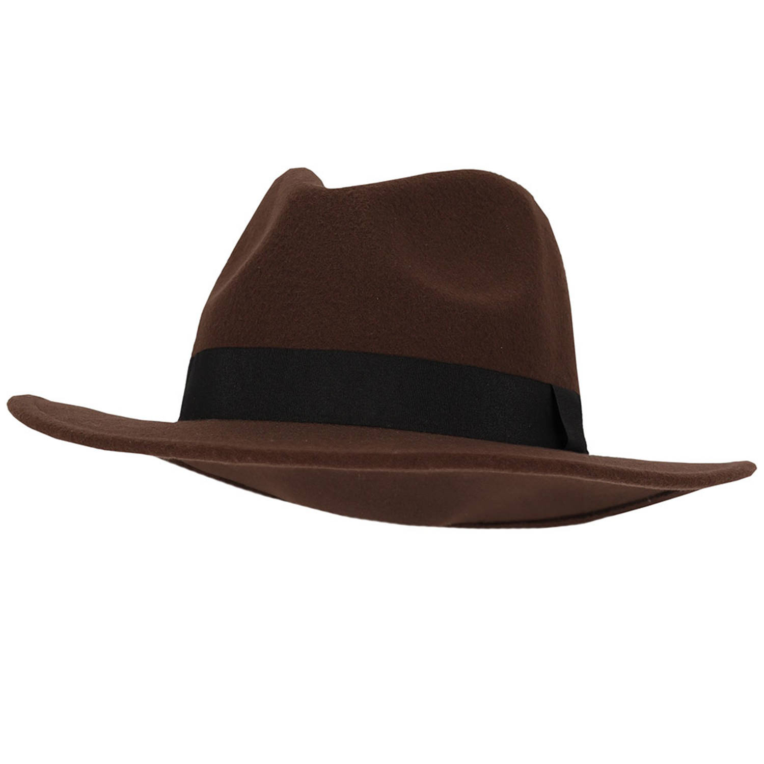 Sarlini cowboyhoed donkerbruin