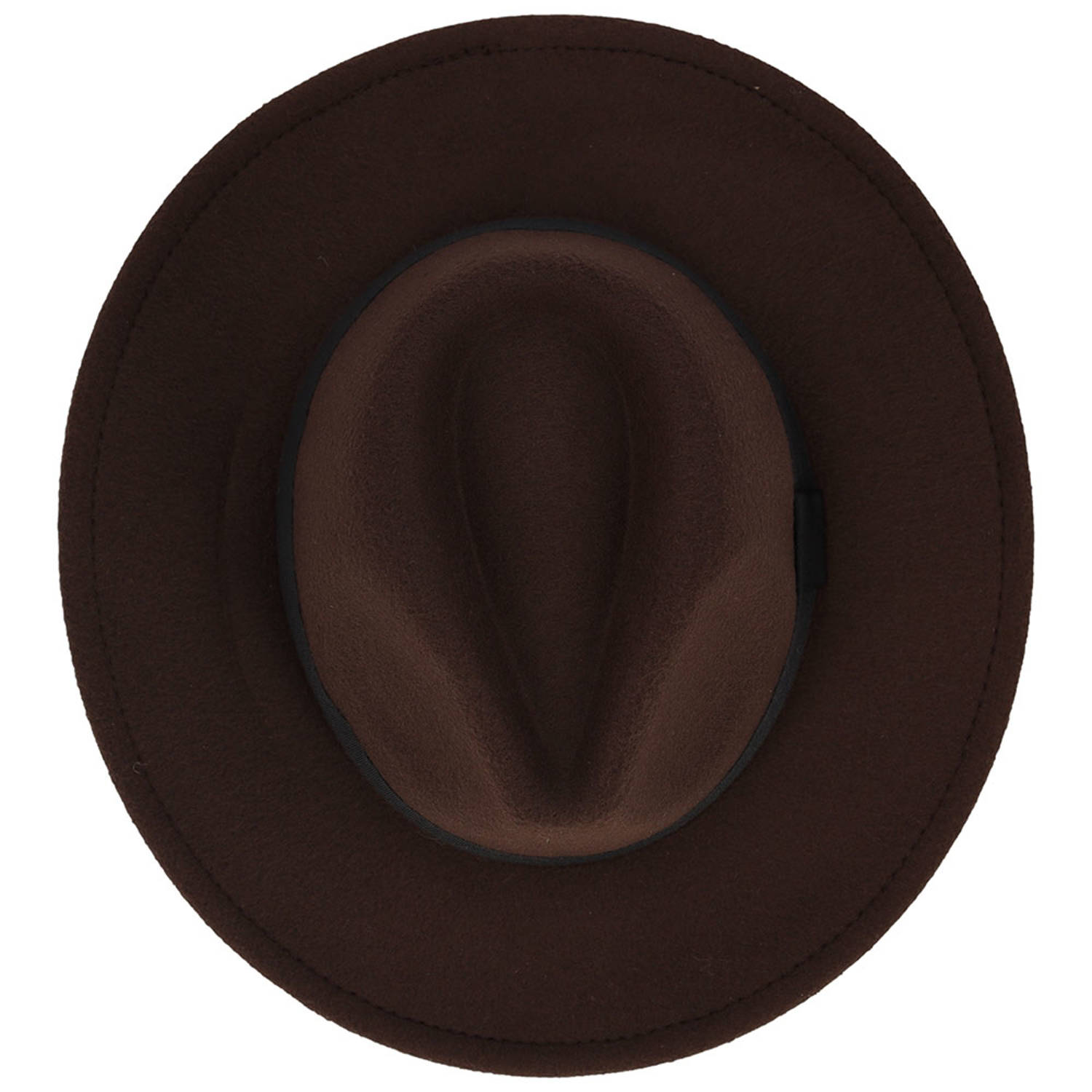 Sarlini cowboyhoed donkerbruin