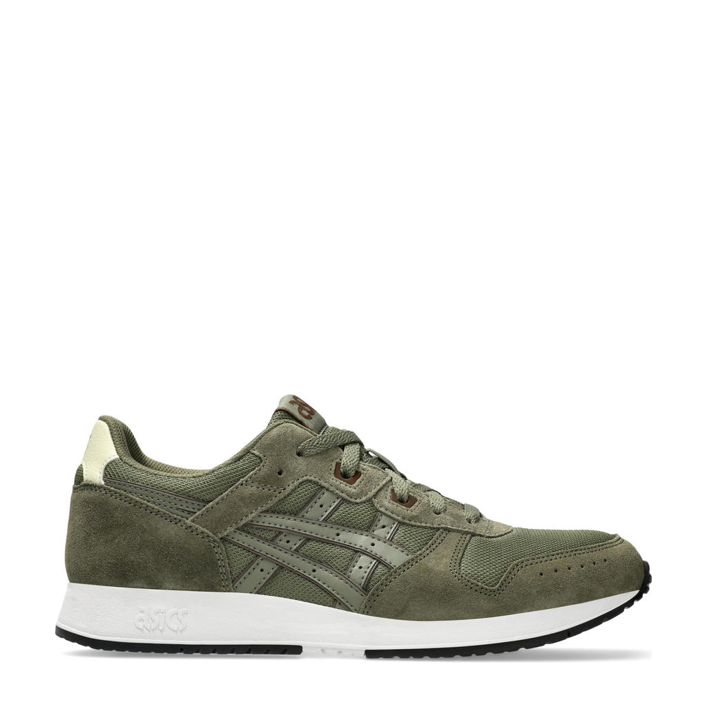 Grijs en olijfgroene unisex ASICS Lyte Classic sneakers groen van mesh-suède/voering: mesh/voetbed: eva met veters