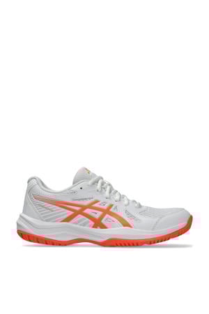 Upcourt 6 zaalsportschoenen wit/oranje