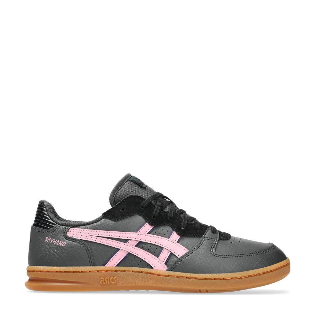 Grijs en roze unisex ASICS Skyhand OG sneakers van imitatileer-suède/voering: mesh/voetbed: eva met veters