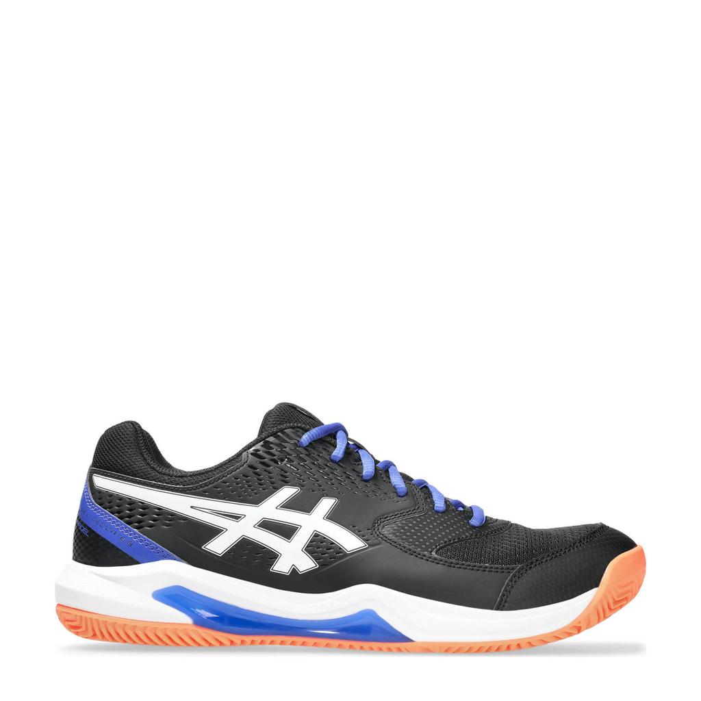 Zwart, wit en kobaltblauwe heren ASICS Gel-Dedicate tennisschoenen van mesh-pu/voering: mesh/voetbed: eva met veters