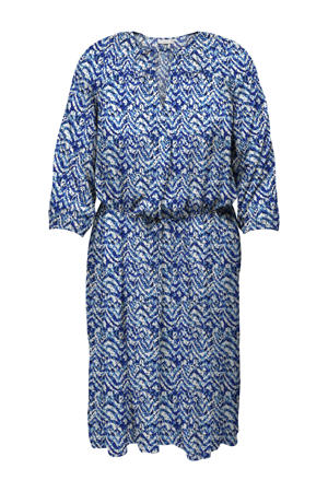 midi jurk blauw