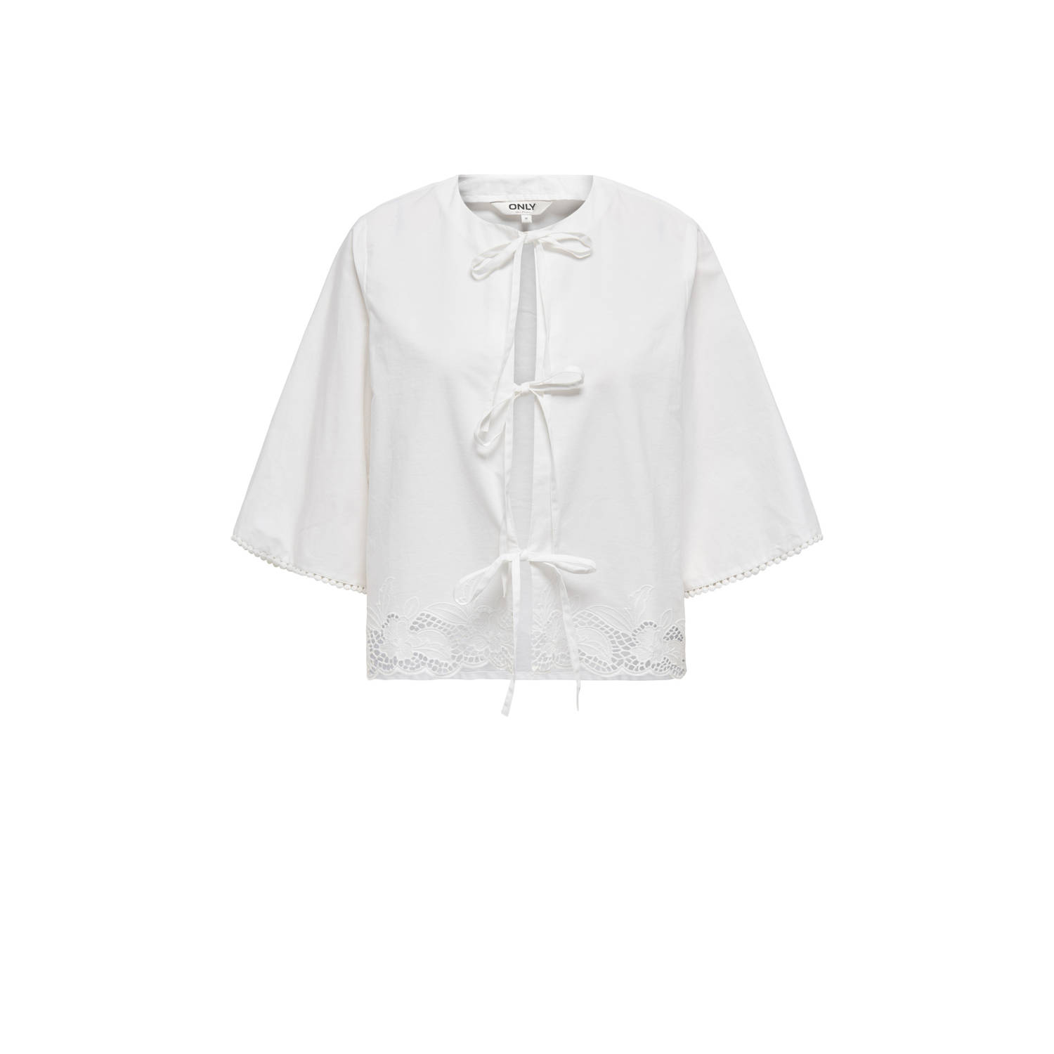 ONLY CARMAKOMA top wit broderie