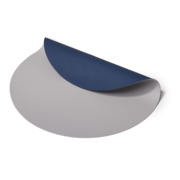 thumbnail: Cookinglife Placemats - Dubbelzijdig - Vegan leer - Grijs / Blauw ø 38 cm - 6 Stuks
