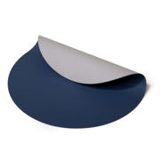thumbnail: Cookinglife Placemats - Dubbelzijdig - Vegan leer - Grijs / Blauw ø 38 cm - 6 Stuks