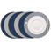 Cookinglife Placemats - Dubbelzijdig - Vegan leer - Grijs / Blauw ø 38 cm - 6 Stuks