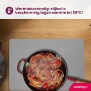 thumbnail: Cookinglife Placemats - Dubbelzijdig - Vegan leer - Grijs / Blauw 46 x 33 cm - 6 Stuks