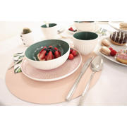 thumbnail: Cookinglife Placemats - Dubbelzijdig - Vegan leer - Grijs / Roze ø 38 cm - 6 Stuks