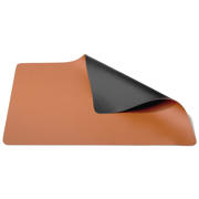thumbnail: Cookinglife Placemats - Dubbelzijdig - Vegan leer - Cognac / Zwart 46 x 33 cm - 6 Stuks