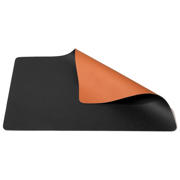 thumbnail: Cookinglife Placemats - Dubbelzijdig - Vegan leer - Cognac / Zwart 46 x 33 cm - 6 Stuks