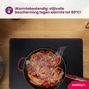 thumbnail: Cookinglife Placemats - Dubbelzijdig - Vegan leer - Cognac / Zwart 46 x 33 cm - 6 Stuks
