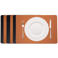 Cookinglife Placemats - Dubbelzijdig - Vegan leer - Cognac / Zwart 46 x 33 cm - 6 Stuks