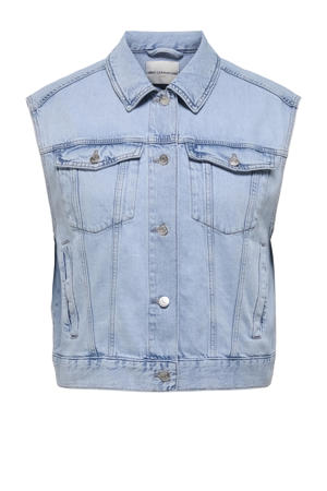 denim gilet light blue denim