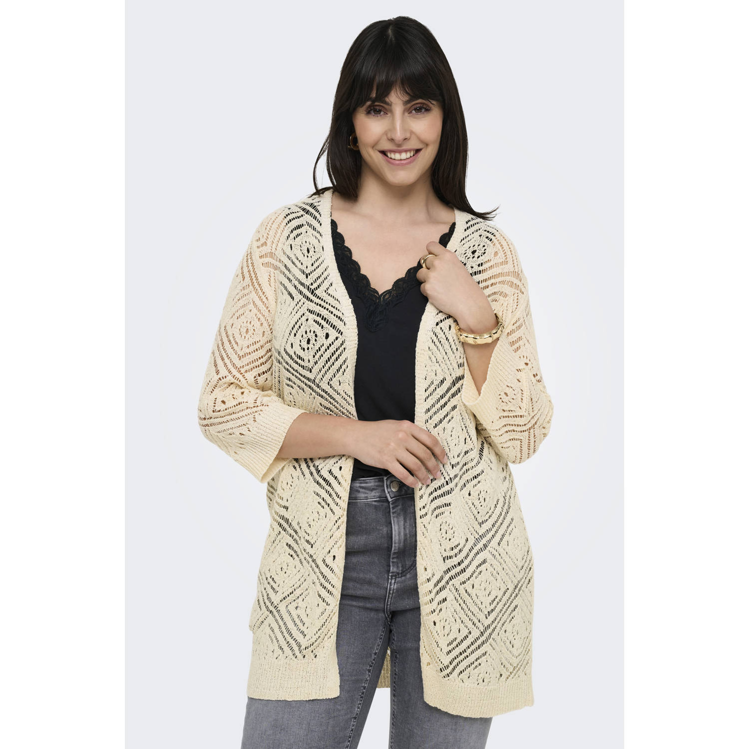 ONLY CARMAKOMA Vest CARWISTY 3 4 SL OPEN CARDIGAN KNT