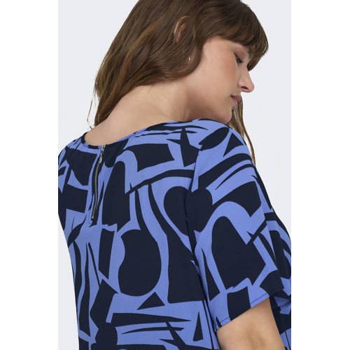 ONLY CARMAKOMA korte jurk blauw afbeelding