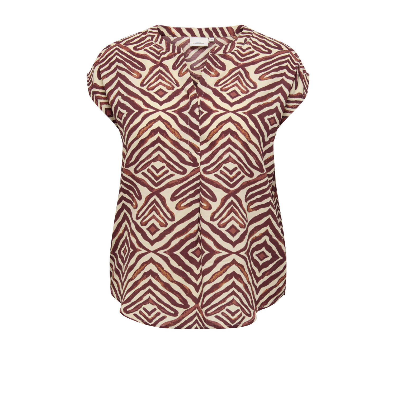 ONLY CARMAKOMA Blouse met korte mouwen CARSHILLA SL SHIRT AOP VIS BS