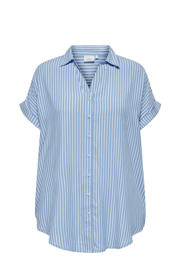 thumbnail: ONLY CARMAKOMA blouse blauw/wit