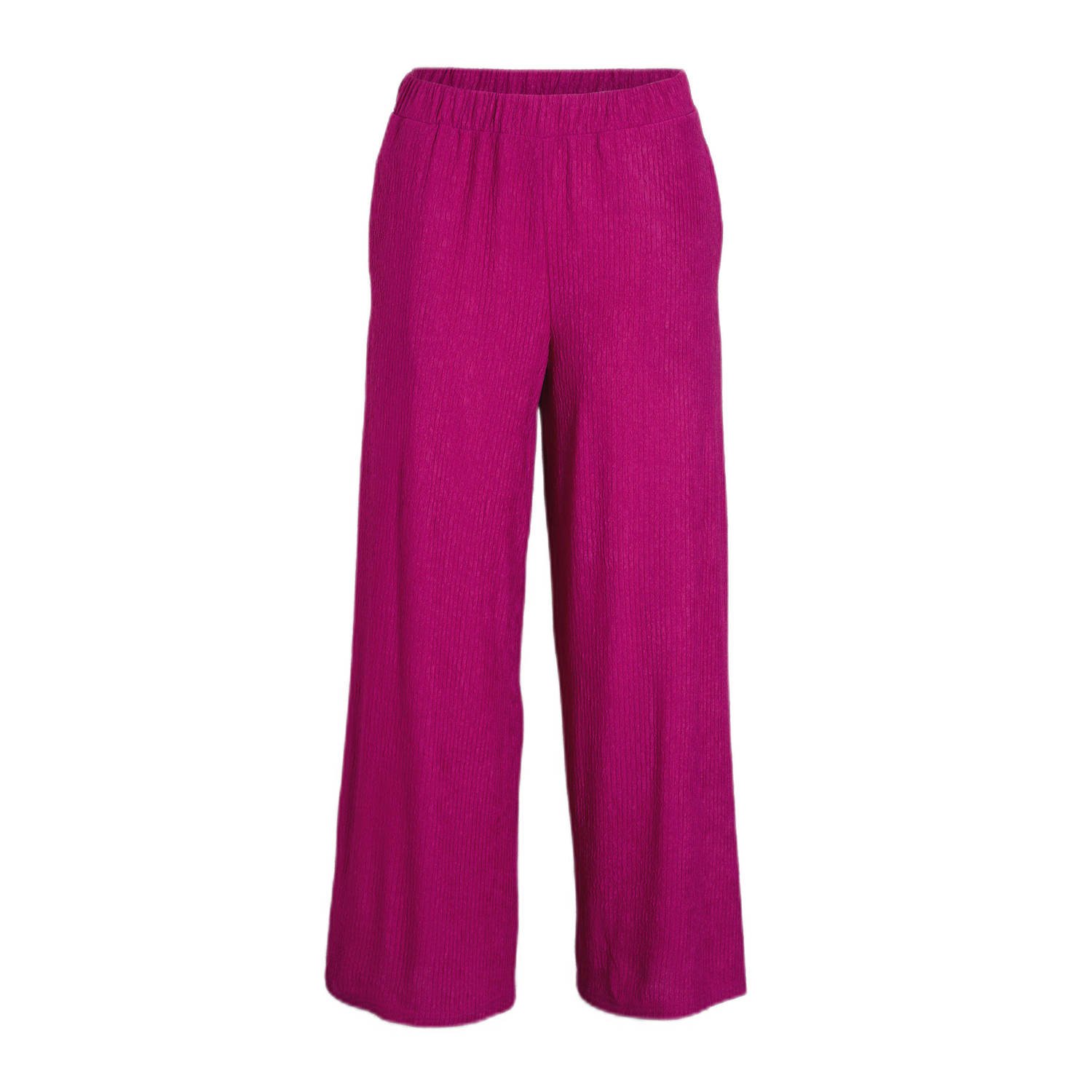 ONLY CARMAKOMA wide leg regular waist casual broek fuchsia