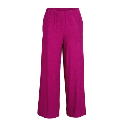 ONLY CARMAKOMA wide leg regular waist casual broek fuchsia afbeelding