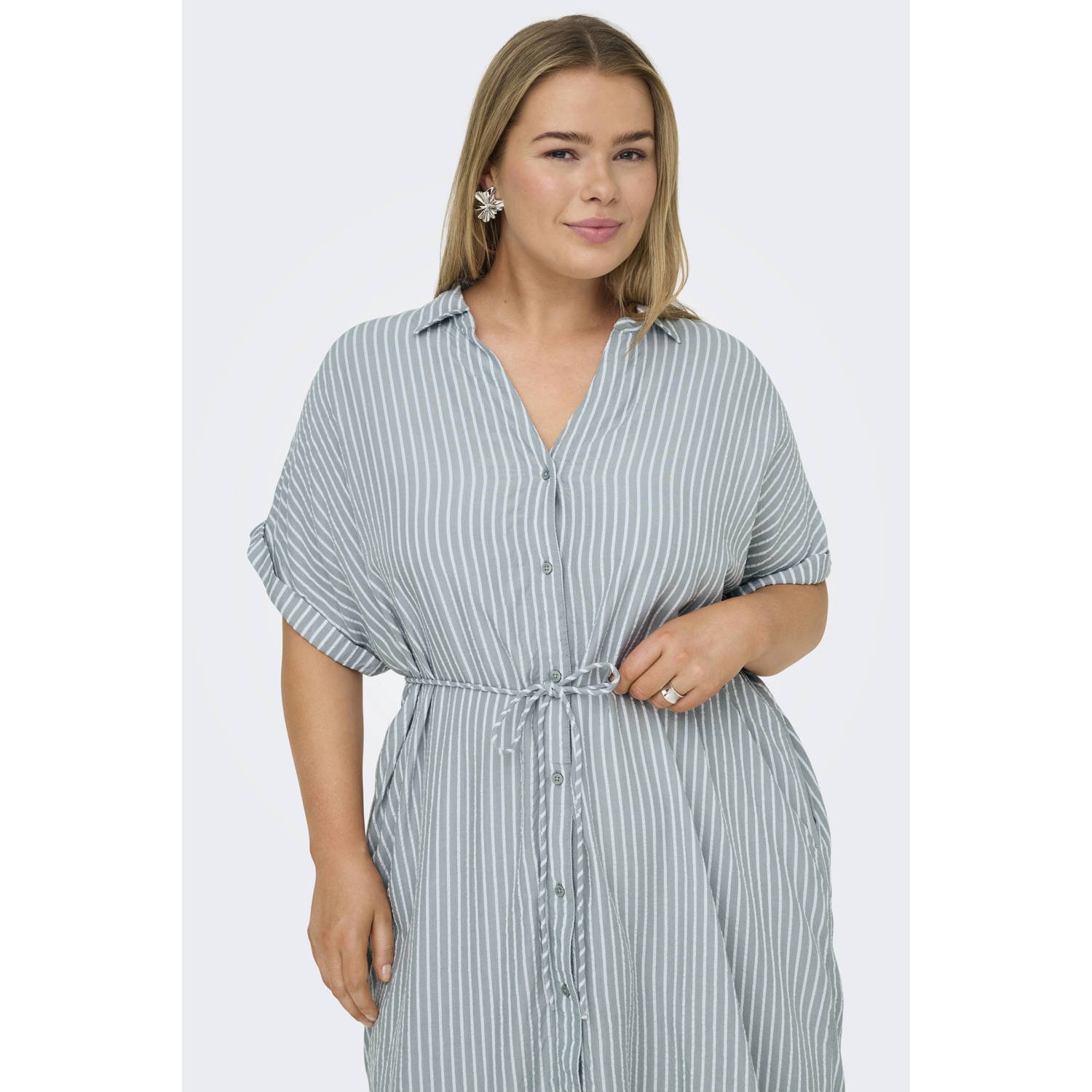 ONLY CARMAKOMA Zomerjurk CARPENNA S S LOOSE KNEE DRESS AOP