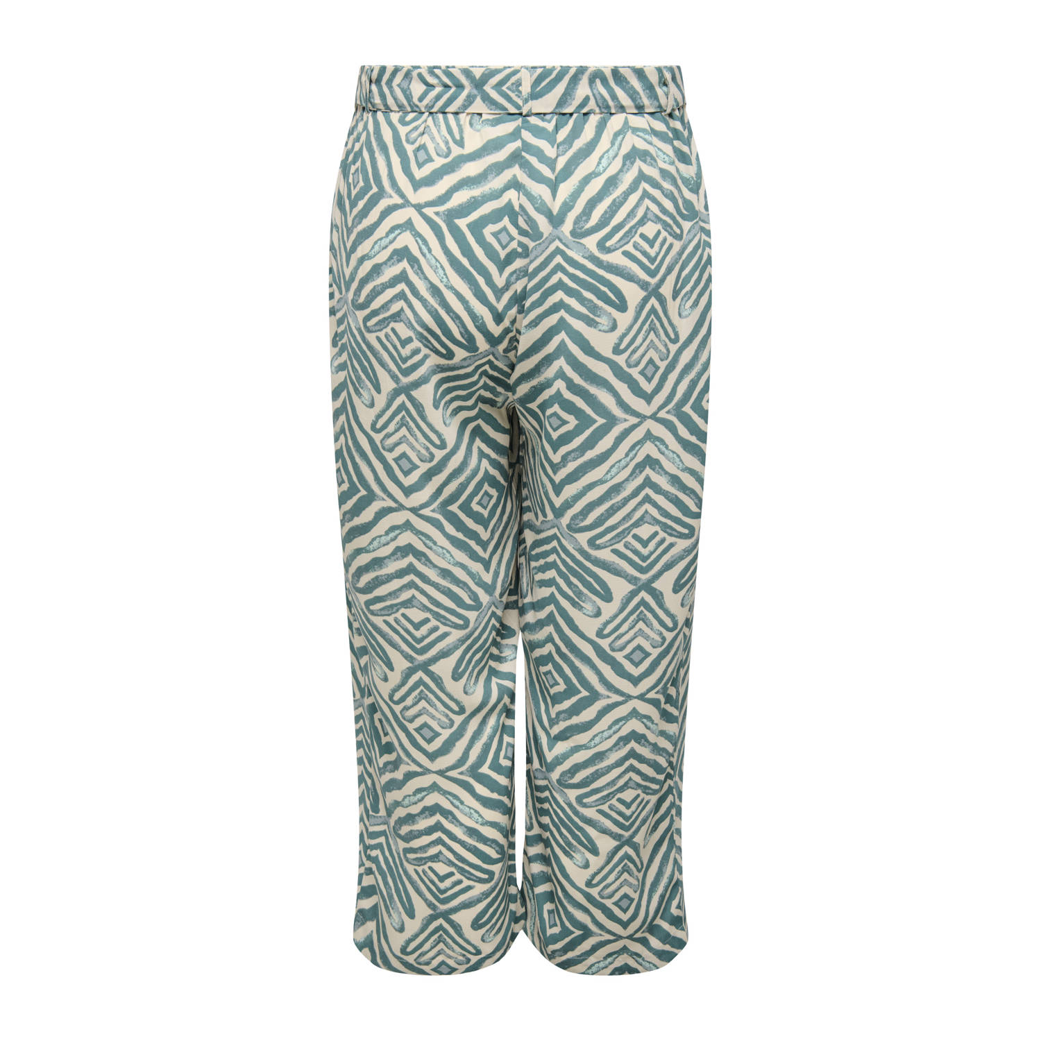 ONLY CARMAKOMA wide leg high waist broek groen