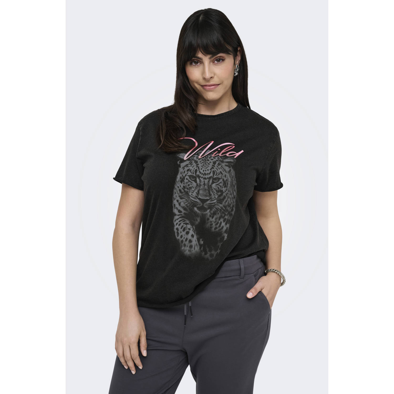 ONLY CARMAKOMA T-shirt zwart