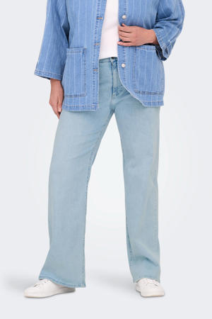 high waist wide leg jeans light blue denim