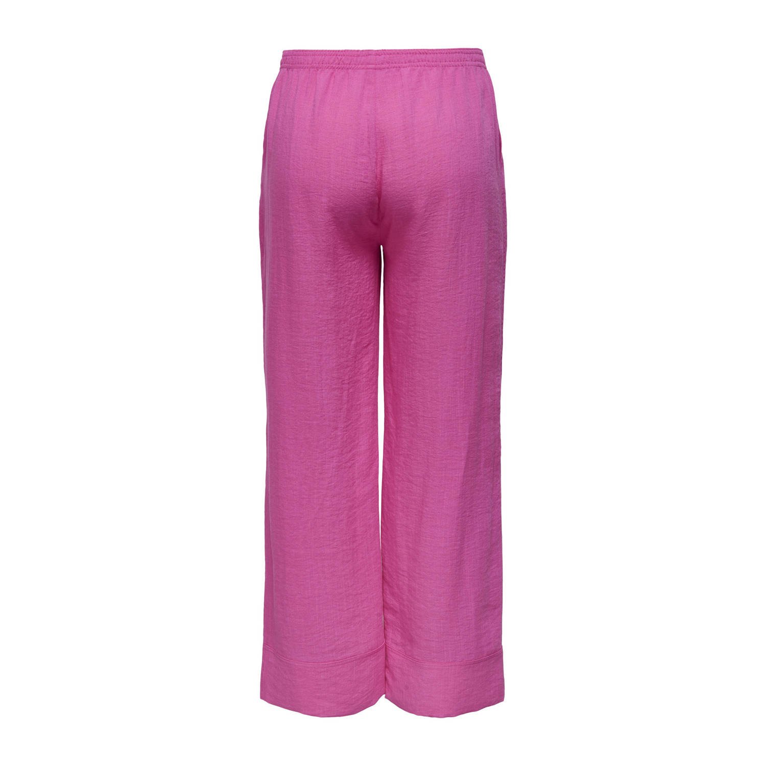 ONLY CARMAKOMA wide leg high waist broek roze