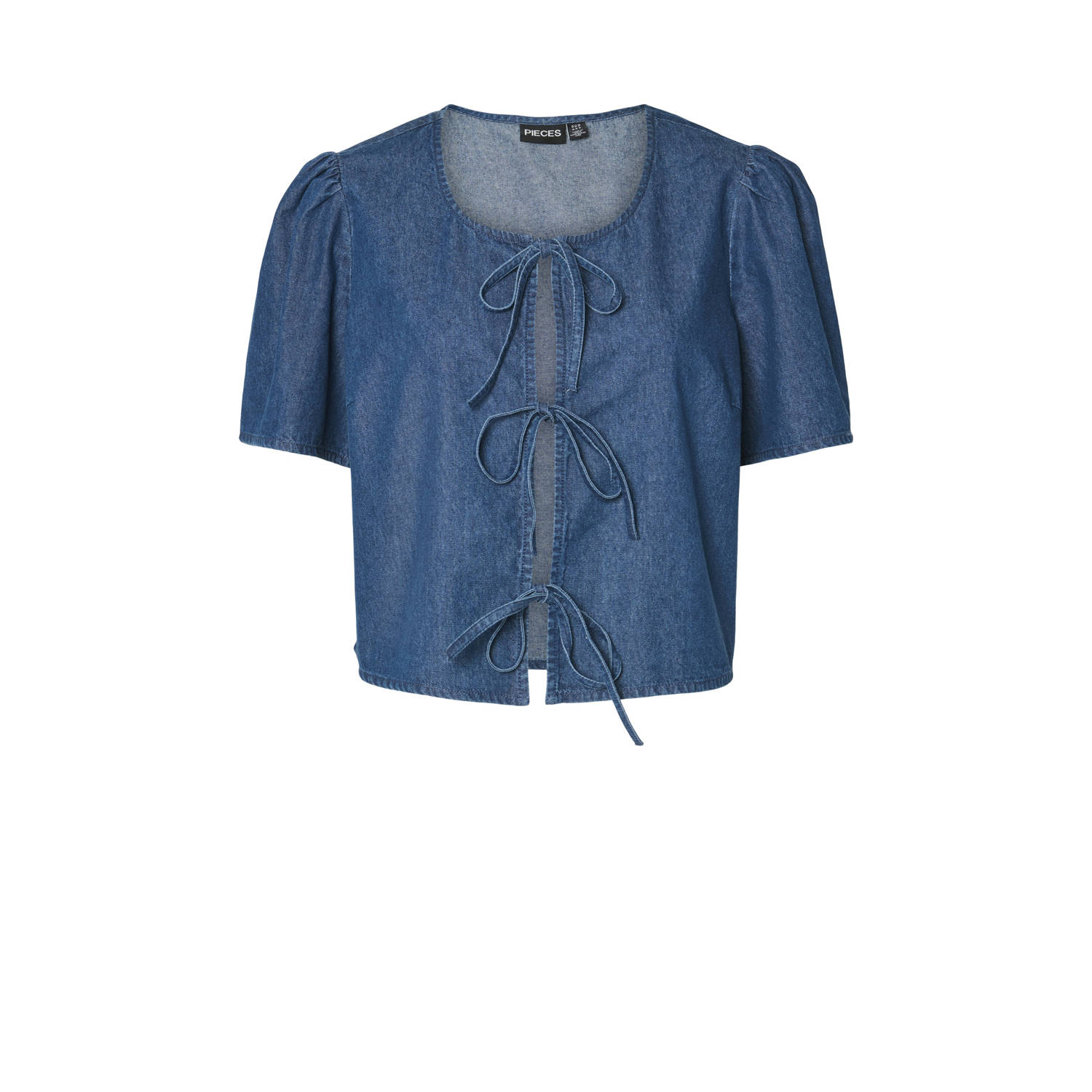PIECES Curve denim blousetop medium blue denim