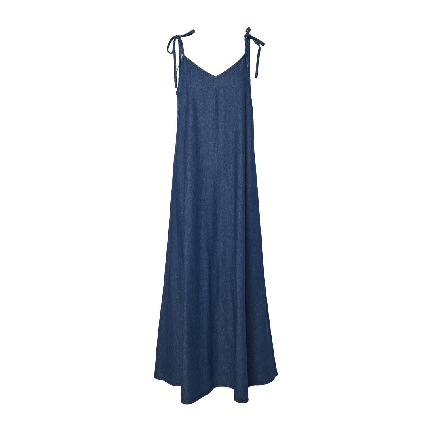 PIECES Curve denim A-lijn jurk medium blue denim