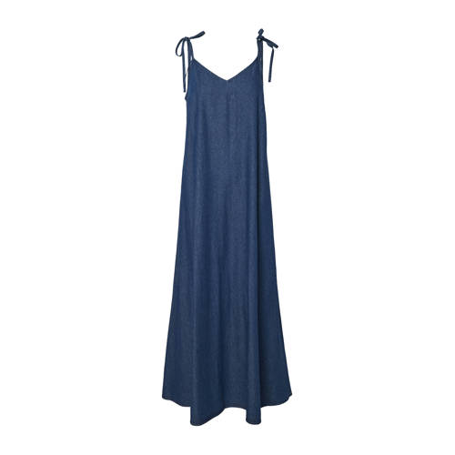 PIECES Curve denim A-lijn jurk medium blue denim afbeelding
