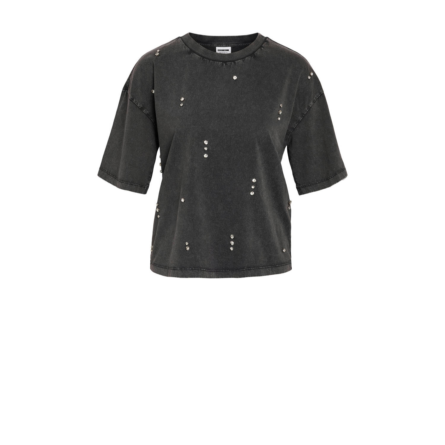 NOISY MAY Curve T-shirt grijs
