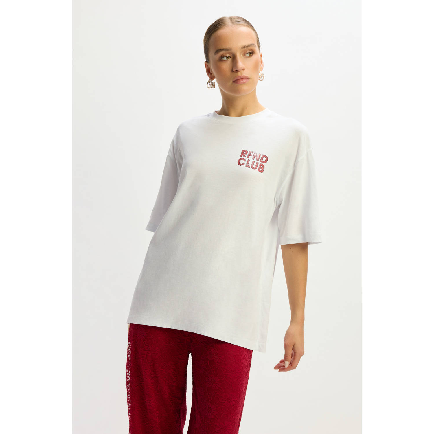 REFINED DEPARTMENT Dames Tops & T-shirts Maggy T-shirt Wit