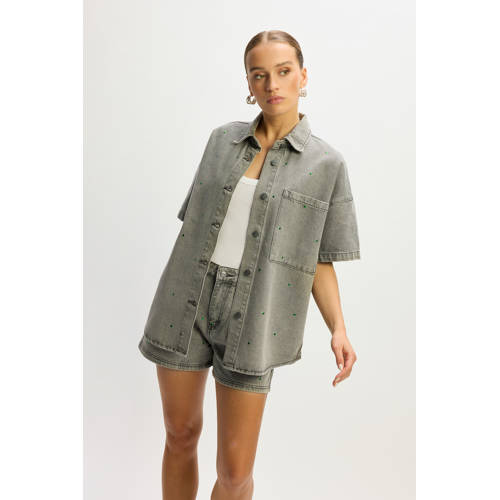 Refined Department denim blouse grey denim afbeelding