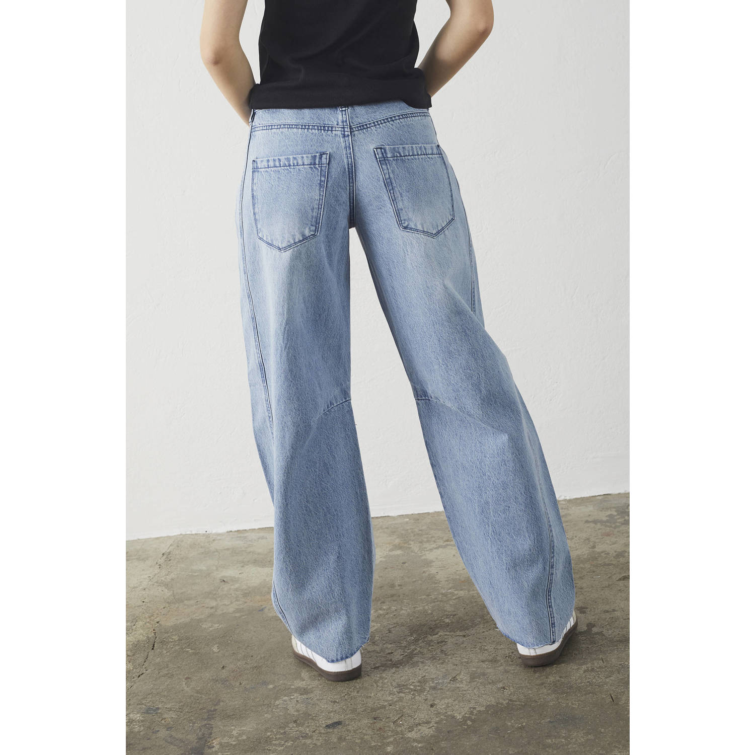 SisterS Point wide leg jeans light blue denim