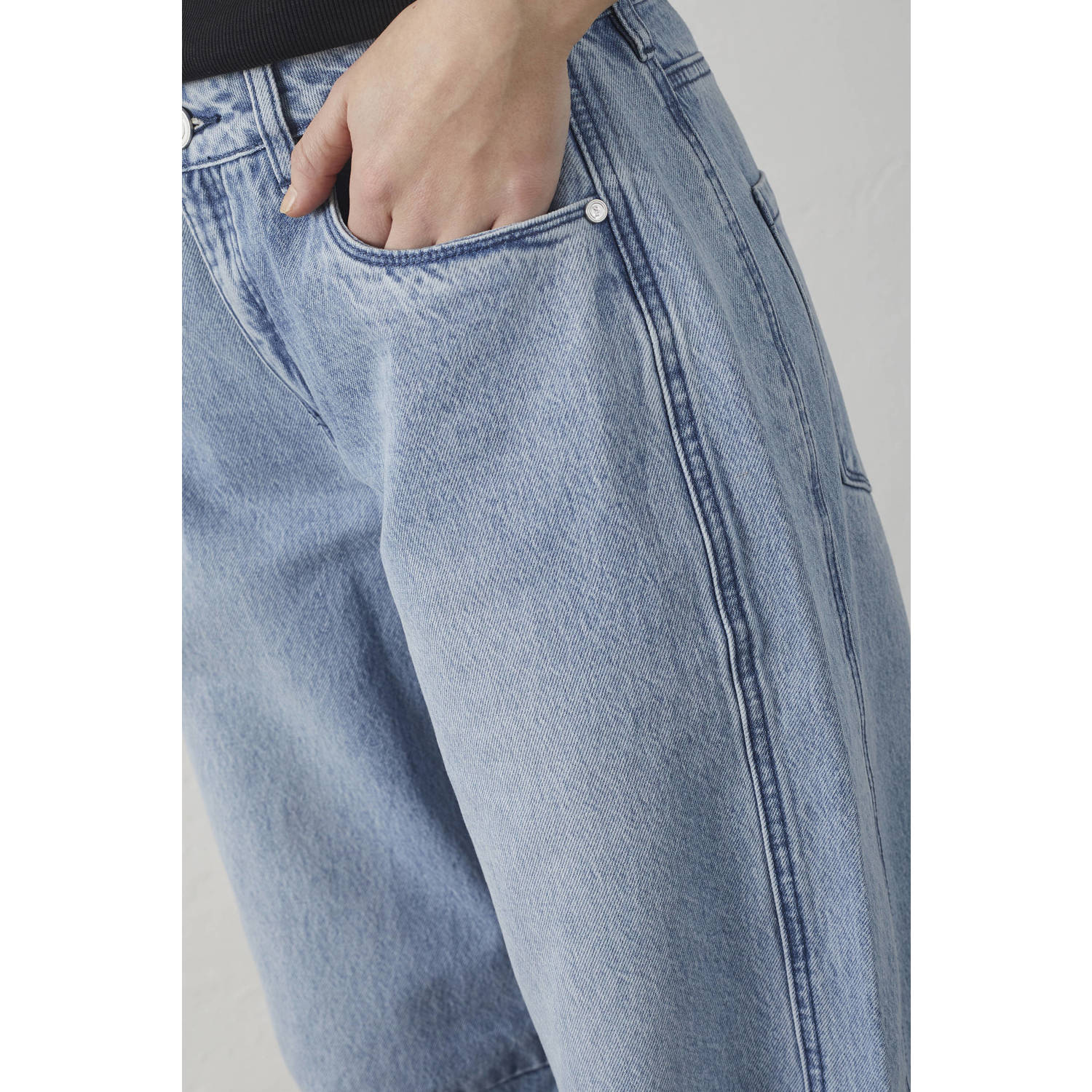 SisterS Point wide leg jeans light blue denim