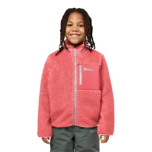 Jack Wolfskin teddy fleece vest Ice Curl koraalrood afbeelding