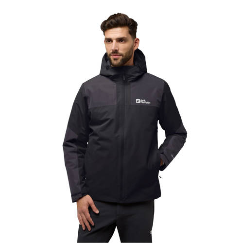 Jack Wolfskin jas Jasper Ins zwart afbeelding