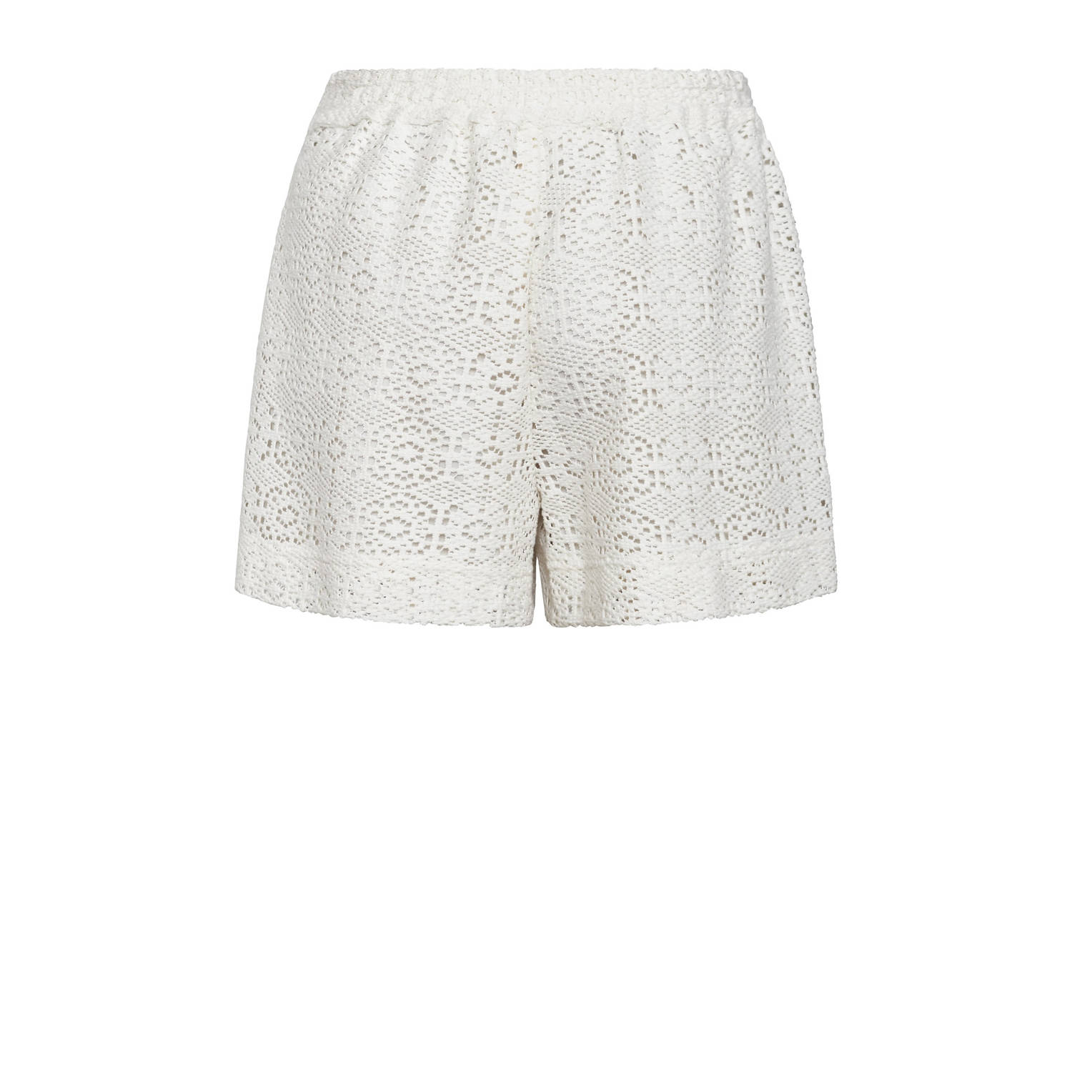 SisterS Point wide leg regular waist casual short ecru broderie