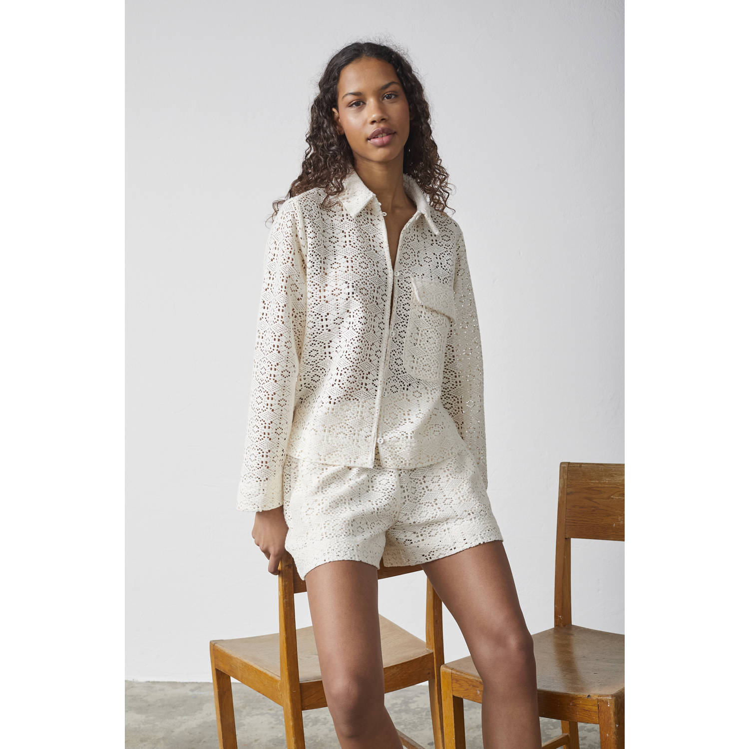 SisterS Point blouse ecru broderie