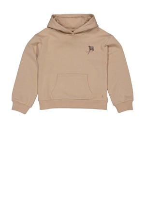 hoodie met backprint beige