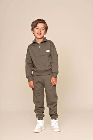 regular casual broek donkergroen