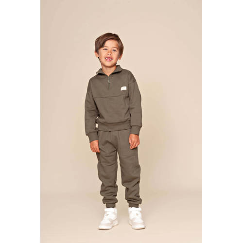 LEVV regular casual broek donkergroen afbeelding