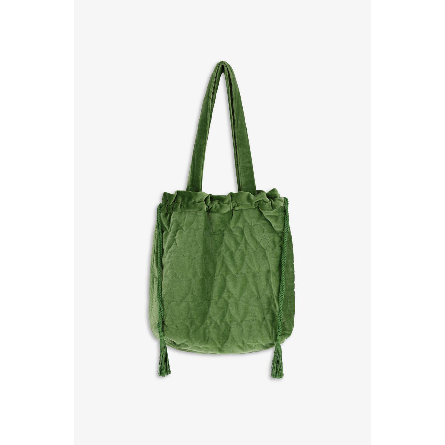 Sissy-Boy fluwelen shopper groen