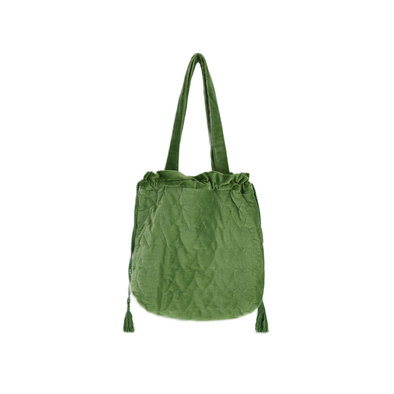 Sissy-Boy fluwelen shopper groen