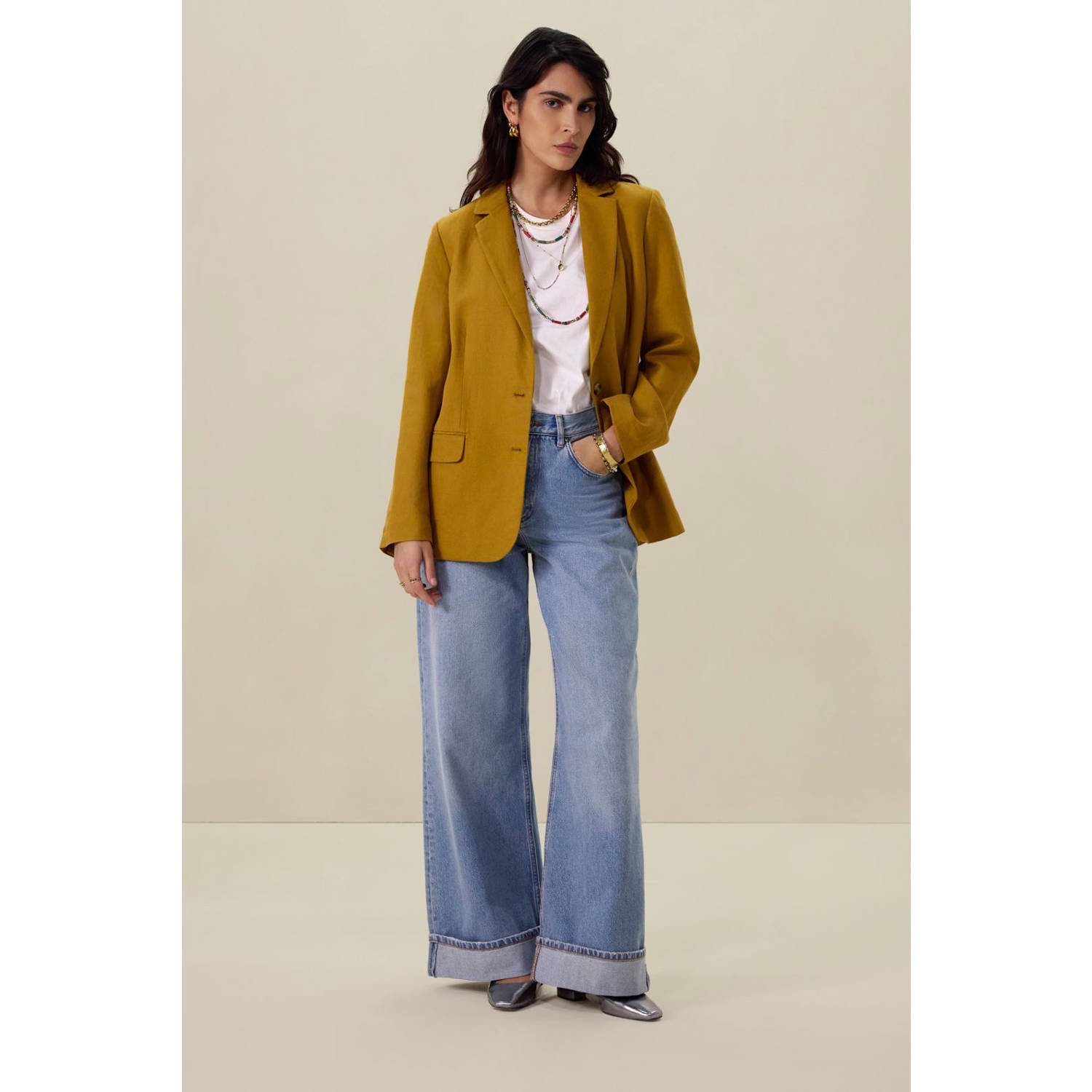 Sissy-Boy oversized blazer oker